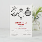 Invitation Décorations de boules de Noël (Debout devant)