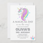 Invitation Décorations de fête d'anniversaire de la Unicorn (Devant)