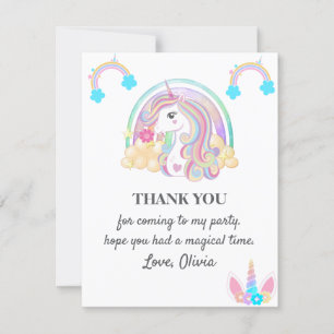 Invitation Décorations de fête d'anniversaire de la Unicorn