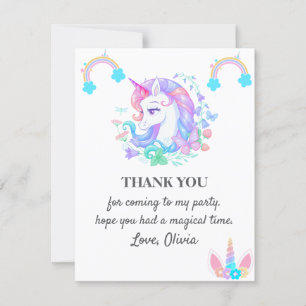 Invitation Décorations de fête d'anniversaire de la Unicorn