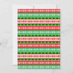 INVITATION DÉCORATIONS DE NOËL DESIGN ROUGE BLANC VERT
