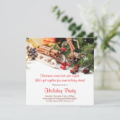 Invitation Décorations de Noël élégantes Fête de Noël (Debout devant)