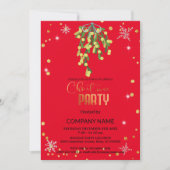 Invitation Décorations de Noël et Mistletoe Entreprise (Devant)