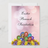 Invitation Décorations de Pâques et brunch de Pâques avec nid (Devant)