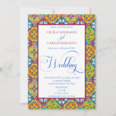 Invitation Décorations de style espagnol tuiles catholique ma (Devant)