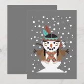 Invitation Décorations drôles d'arbre de Noël d'Amérindien (Devant / Derrière)