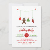 Invitation Décorations pendantes Jolie fête de Noël (Devant)