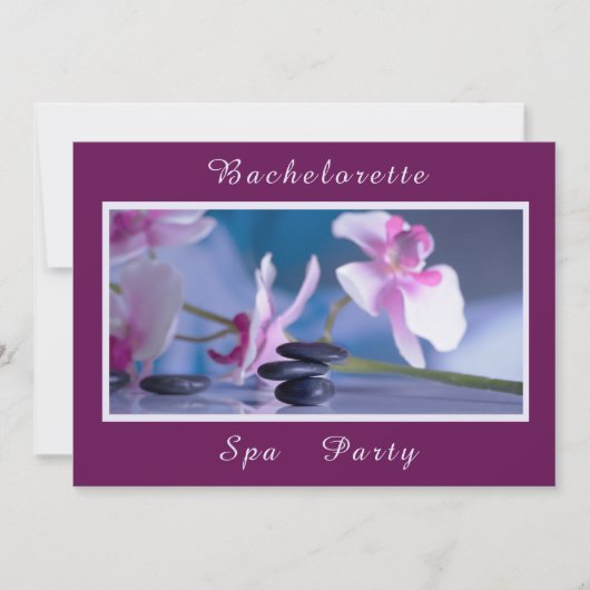 Invitation Décorations spas Bachelorette Spa Day (Devant)