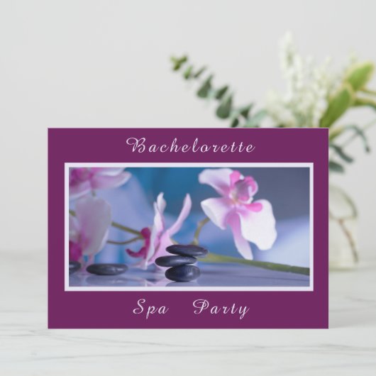 Invitation Décorations spas Bachelorette Spa Day (Debout devant)