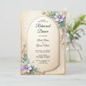 Invitation Decorative Floral Frame Rehearsal Dinner (Debout devant)