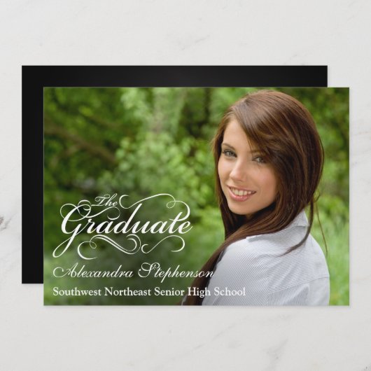 Invitation Découpe de finition de script de mode (Devant / Derrière)