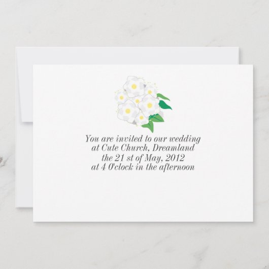 Invitation Découpe du gâteau de mariage (Dos)