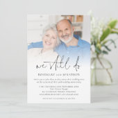 Invitation Découverte photo moderne Anniversaire Renouvelleme (Debout devant)