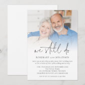 Invitation Découverte photo moderne Anniversaire Renouvelleme (Devant / Derrière)