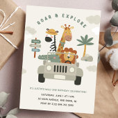 Invitation Découvrez le Safari Wild l Animals Anniversaire