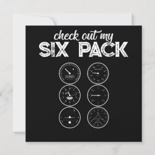 Invitation Découvrez Mon Six Pack Pilote Aviation Drôle Gym