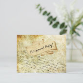 Invitation d'écriture manuscrite Vintage (Debout devant)