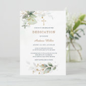 Invitation Dédicace élégante de verdure pour la cérémonie de (Debout devant)