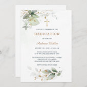 Invitation Dédicace élégante de verdure pour la cérémonie de (Devant / Derrière)