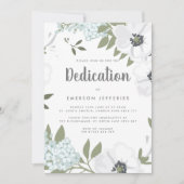 Invitation Dédication de l'anémone aquarelle (Devant)