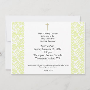 Invitation Dédication du bébé Baptême neutre de genre Invitat