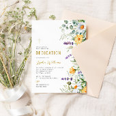 Invitation Dédication Fleur sauvage Chamomile & Eucalyptus