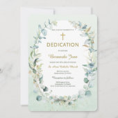 Invitation Dédication verdoyante Modèle (Devant)