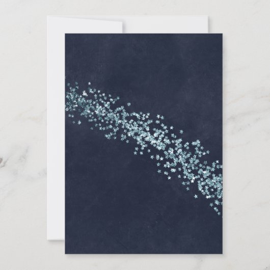 Invitation Deep Blue And Parties scintillant Stars Fête du No (Dos)