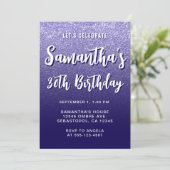 Invitation Deep Blue Modern Gradient 30e Anniversaire (Debout devant)