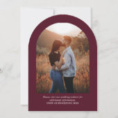 Invitation Deep Burgundy Elegant Classic Wedding (Dos)