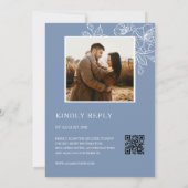 Invitation Deep Burgundy White Floral | Photo Wedding (Dos)