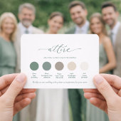 Invitation Deep Sage Wedding Attire Color Palette