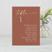Invitation Deep Terracotta Fall Rustic Mariage Sein Chart (Debout devant)