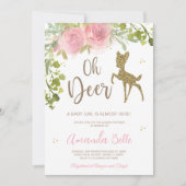 Invitation Deer Baby Shower  (Devant)