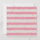 Invitation Deer Floral mignonne bébé fille douche (Dos)