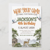 Invitation Deer Hunter Camo Birthday (Devant)