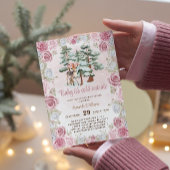 Invitation Deer rose bébé fille douche
