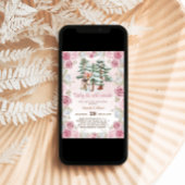 Invitation Deer rose bébé fille douche