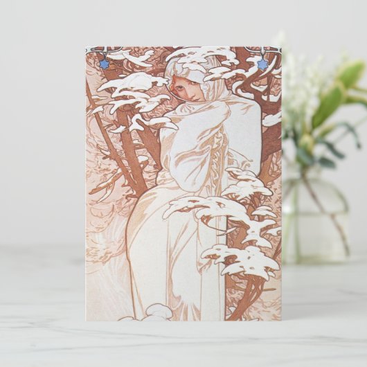 Invitation Déesse d'hiver (Debout devant)