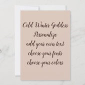 Invitation Déesse d'hiver (Dos)