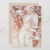 Invitation Déesse d'hiver (Devant / Derrière)