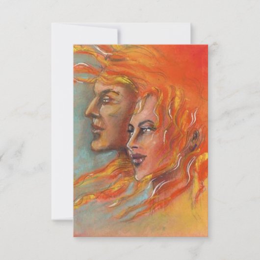 Invitation Déesse grecque de Dieu de Firey d'invitation de (Devant)