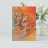 Invitation Déesse grecque de Dieu de Firey d'invitation de (Debout devant)