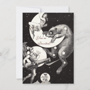Invitation Déesse lunaire céleste antique et ours Ursa Major