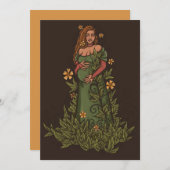 Invitation Déesse Mère de la Terre Druidique (Devant / Derrière)