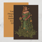 Invitation Déesse Mère Terre Druidique (Devant / Derrière)