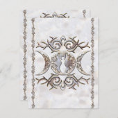 Invitation Déesse triple de pierre de la lune de lune (Devant / Derrière)