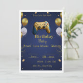 Invitation Défi de jeu d'anniversaire invisible 🎂👻 | Par (Debout devant)