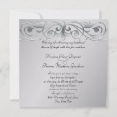 Invitation défilant en métal argenté de grande-duc (Dos)