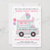 Invitation Défilé d'anniversaire de cône de neige Drive By (Devant)